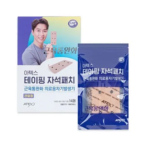 아텍스 테이핑 자석패치 이동국파스 근육통 완화, 관절형(본품4매+리필10매)