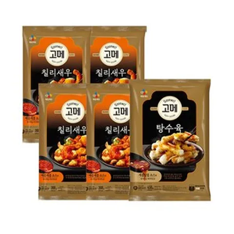 고메 바삭탱글한 칠리새우 300g x4개+탕수육 450g x1개