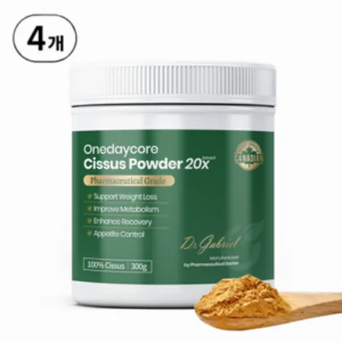 시서스 100% 시서스가루 20배농축 300g 시서스다이어트 식욕조절 렙틴 체지방 호르몬 다이어트, 300g 4세트, 4개