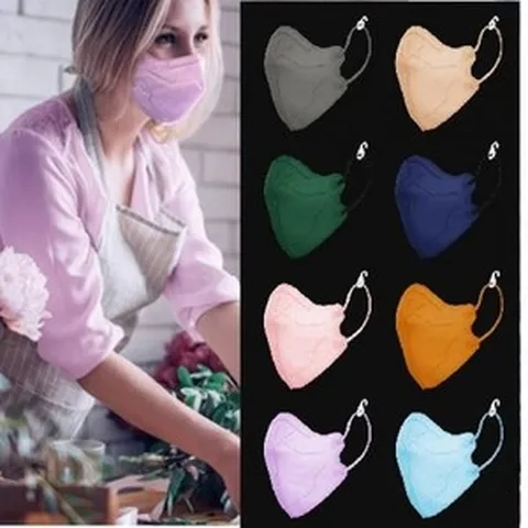 새부리형 마스크 KF 94 퍼플 베이지 칼라 10 컬러, 에티카베이직 블랙 소형S