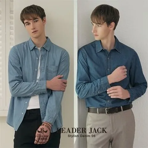 [쇼핑엔티] 리더잭 남성 데님 셔츠 2종