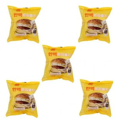 이경규 햄버거 독서실 트리플 치즈 버거 빵 한맥 5p, 상세페이지 참조
