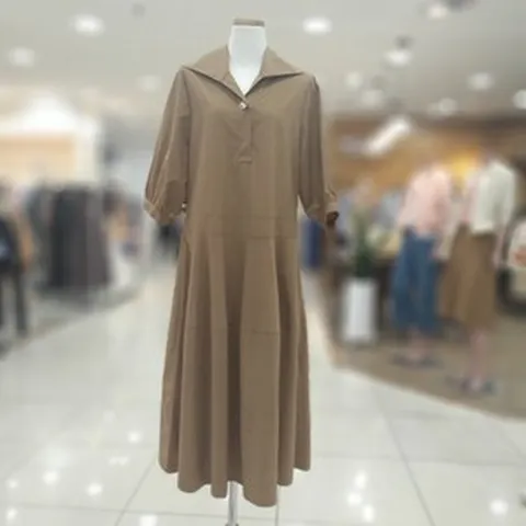 크레송 카라넥 플레어 롱 원피스MDCPOP54