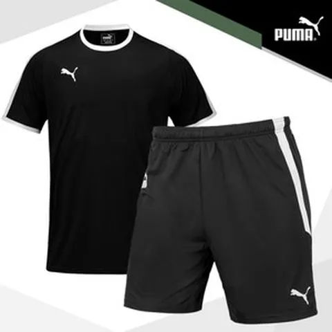 [푸마] 리가 반팔 저지 반바지 쇼트(블랙 세트)