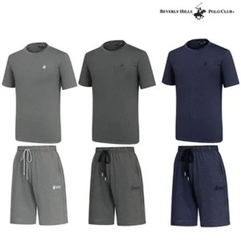 비버리힐스 폴로클럽 남여공용 썸머 쿨링 트레이닝복 반팔 셋업 상하의 세트