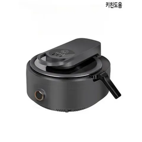 키친도움 통돌이삼겹살 자동웍기계 자동회전롤팬 냄비 가정용 고기굽는기계, 1개, 49.5cm