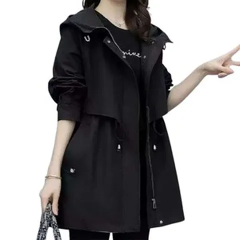 1+1/1 패션 중기장 트렌치코트 봄 미디 트렌치코트 봄 트렌치코트 여성하프트렌치코트