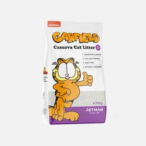 [4개세트] 가필드 고양이 모래 보라(굵은입자) 4.55kg 카사바 모래, 4개