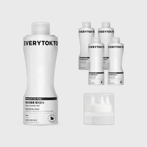 에브리톡톡 헤어토닉 리필 (200ml) 5개세트 (+헤드 1개 무료증정) : 가격은 Down! 용량은 Up! 효과도 Up!, 200ml, 5세트