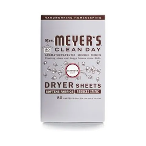 미세스마이어스 클린데이 드라이어시트 세탁 건조기시트 라벤더향 80회분, 1개, 80개입