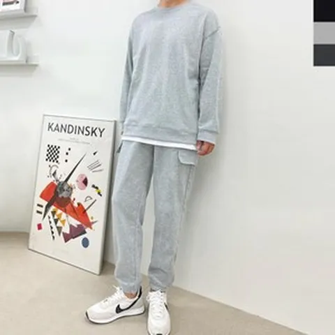 남자면맨투맨카고트레이닝세트 쫄쫄이 트레이닝복하의 속옷 AD70AD83 GAA 산 트레이닝 트레이닝복 내의 복