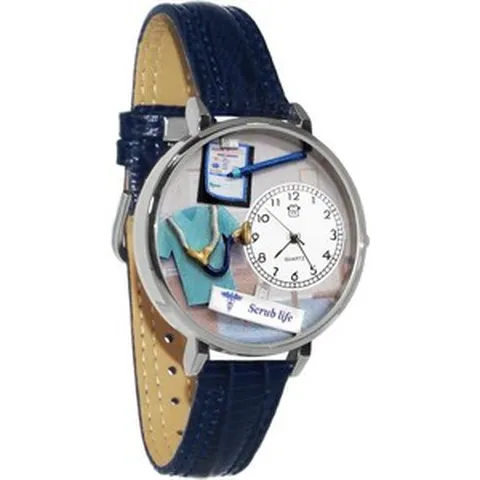 Whimsical 선물s 여성 or Men Scrub Life 3D 시계 [세금포함] [정품] | 골드 실버 Finish 대 Unique Fun Novelty 핸드메이드 in US