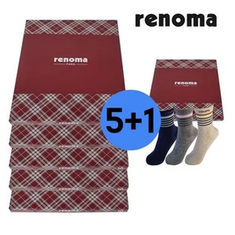 5+1 설명절선물 고품격 레노마 양말선물세트 교회 답례품 명절선물용 사은품 정장 여성3족 정장 양말세트 (5세트구매시+1세트증정)