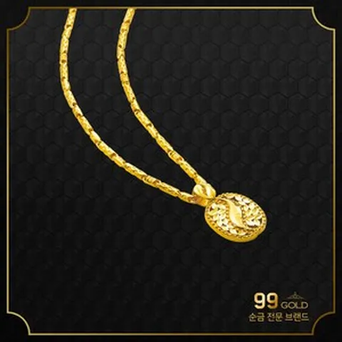 153골드 [최신]24K 순금 SG3281 물결나무 목걸이 세트 10돈 37.5g 목걸이 (해당품 목걸이단품) 타중량및 팔찌반지는 검색
