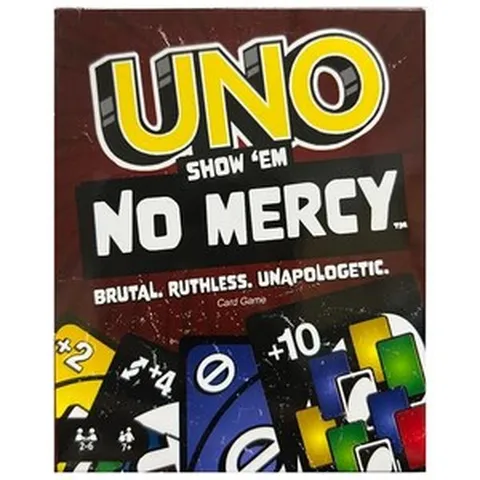카드게임 Mattel Games UNO Show em No Mercy 카드 게임 어린이 성인 및 가족 파티 추가 특별 규칙 여행, [02] 32, 1개