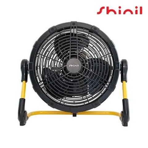 신일 무선 BLDC 캠핑 선풍기 앉은뱅이 선풍기 무선 탈부착배터리 생활방수 보관용가방, 블랙+옐로우