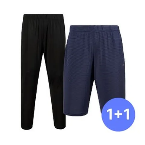 1+1 세트 SPX 냉감 아이스 반바지 긴바지 남녀공용 블랙 네이비