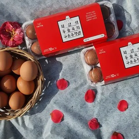 애월아빠들 제주 화산석 동물복지 구운 유정란 구운계란 훈제란, 4개