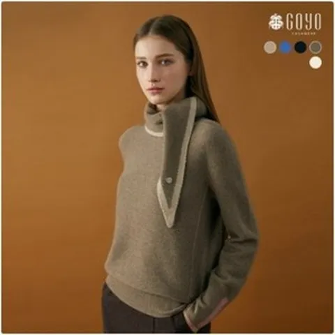 고요 24FW 캐시미어100 니트 머플러