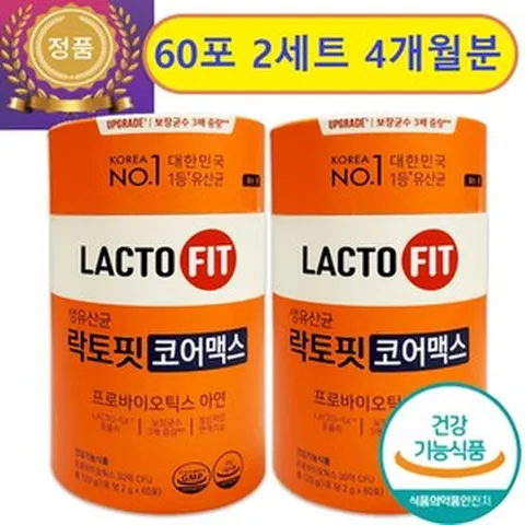 락토핏 생유산균 코어맥스 2g x 60포 x 2개 l리뉴얼l -재고 보유 00개-, 120g