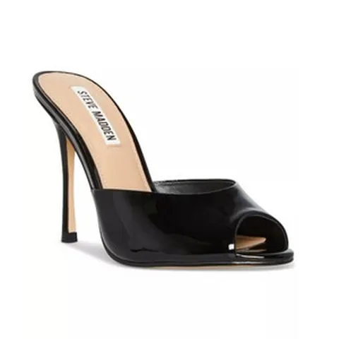 스티븐 매든 프리야 스틸레토 뮬 드레스 여성 샌들 BLACK PATENT