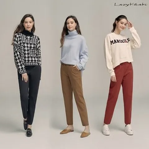 [쇼핑엔티] [레이지카키]여성 쫀쫀 릴렉스핏 팬츠 3종