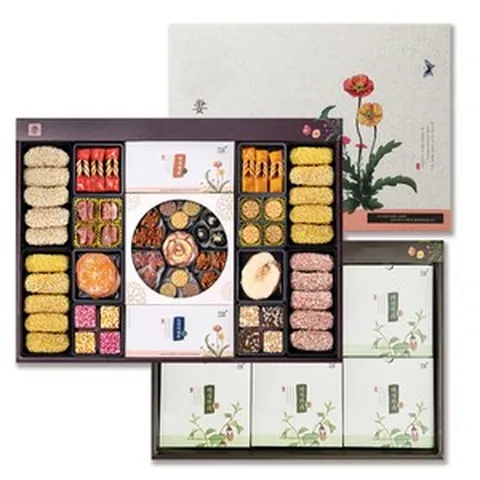 [한정판매] 고급 고창한과 선물세트 2종 (선물용 포장 포함), 꽃담 2단 세트