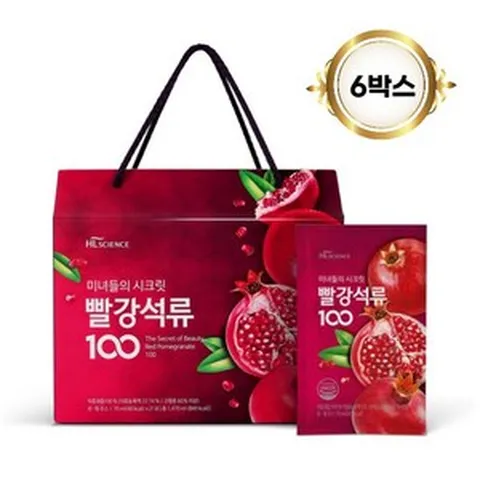 미녀들의 시크릿 빨강석류 농축액 석류즙 식물성 에스트로겐 6박스, 6개