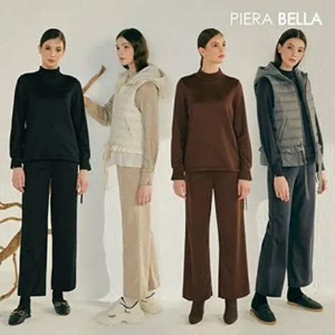 [피에라벨라] 피에라벨라 울블랜디드 기모 라운지웨어 + 패딩베스트 패키지