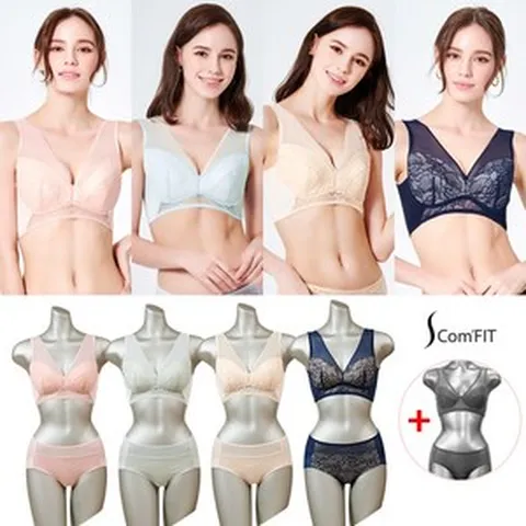 에스컴핏 (단독)(초특가) 컴포트핏 브라팬티 패키지(8종+랜덤2종 총 10종)
