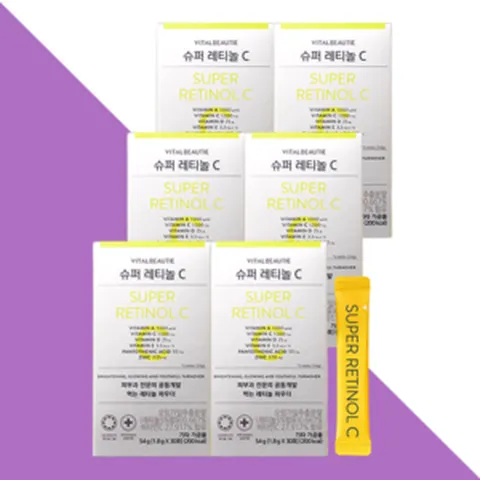바이탈뷰티 슈퍼레티놀C 먹는레티놀 이너뷰티 아모레퍼시픽 30포X6개
