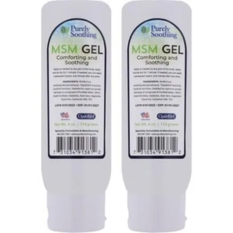 Purely Soothing | 관절 문제 뻣뻣함 및 부기 감소 가동 범위 콜라겐 생성 개선 미국산 (스포츠 튜브/4온스-수량:2), Sports Tube/4oz-Qty:2