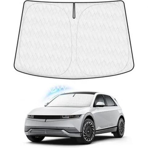 앞유리덮개 성애방지커버 눈덮개 자동차 차량용 현대 아이오닉 5 액세서리용 KUST 윈드쉴드 선쉐이드 2022-2025 34.5 x58.5인치 윈도우 선바이저 프로텍터 접이식 자, 5 Layer Thicker Sunshade for 2