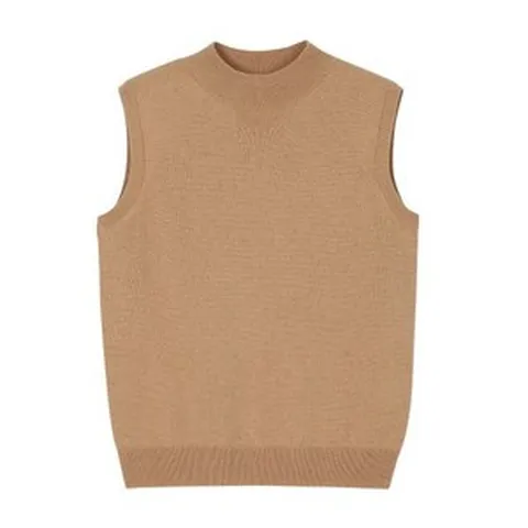 [LBL] ●25SS 실크캐시미어 모크넥 슬리브리스 니트