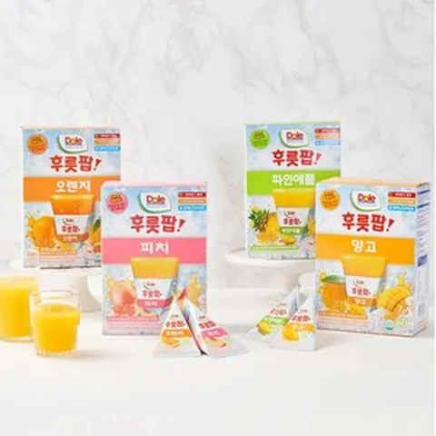 DOLE 돌후룻팝 40팩(피치8팩+애플8팩+오렌지8팩+망고8팩+파인애플8팩), 1세트