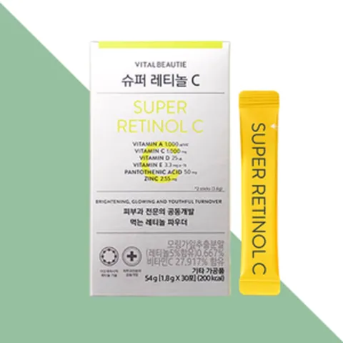 아모레퍼시픽 바이탈뷰티 슈퍼레티놀C 먹는레티놀 이너뷰티 30포X1박스