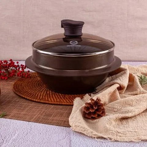 옥샘쿡 신형 만능가마솥22cm 발명특허 저수분조리기 (홈쇼핑방영제품), 단일사이즈, 1개