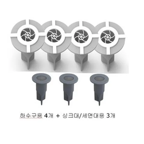 푸르몽 하수구 마스크 다막아 싱크대 배수구 트랩, 7종, 1개