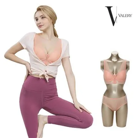 [동경모드 발레리] 라이크라 이지 집업 브라팬티1종세트_피치