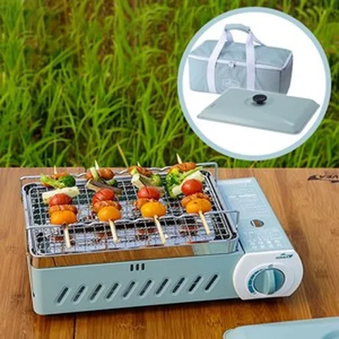 코베아 3WAY 올인원 민트 구이바다 M 가방포함 캠핑 가스 버너 휴대용