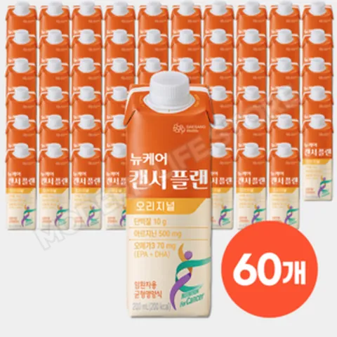 뉴케어 캔서플랜 오리지널 암환자 투병 식사대용 맞춤 영양식 인핸서 오메가, 60개, 200ml