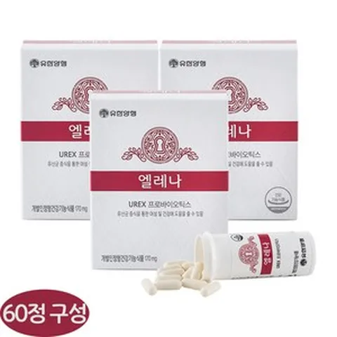[유한양행] 엘레나 60캡슐X3개 6개월분 UREX 이너 프로바이오틱스 여성 임산부유산균, 단품