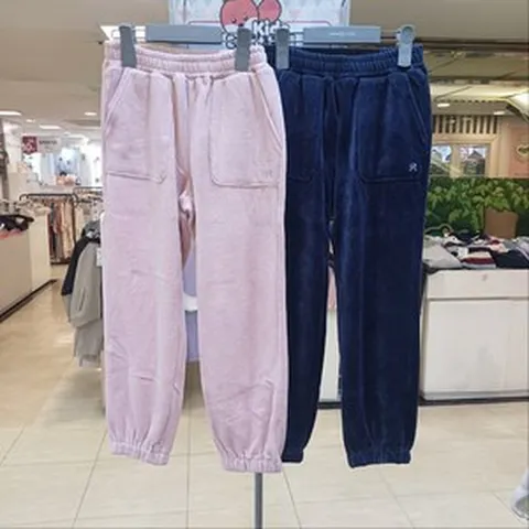 레노마키즈(주니어) 겨울이월@@대박세일(12400원)!!!!!!!!!!!!!!!!!여아 면 벨로아 조거팬츠 R2240P252 "(2001안양점)"