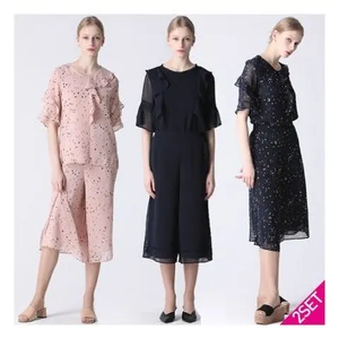 2SET [르오트] 아뜰리에 쉬폰 투피스 셋업 2종세트