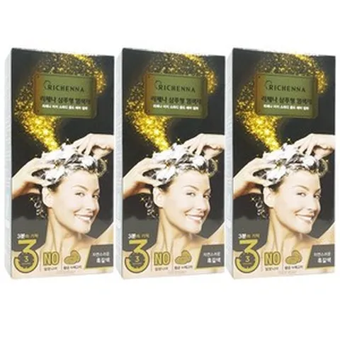 리체나 이지 스피드 골드 헤어 칼라 (80g) 3개, 부드러운 갈색, 1개