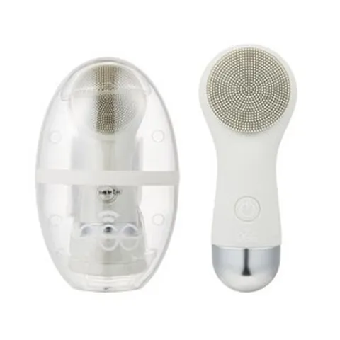 에그 디바이스2 클렌징 디바이스 얼굴 마사지기구 진동클렌저 각질제거기, 실버 메탈, 실버메탈