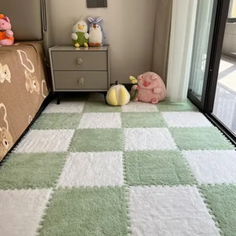 [8종] 층간소음 걱정없는 1cm 두께 부드러운 프리 퍼즐 매트 10개 1세트, 그린5P+화이트5P