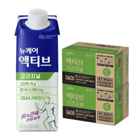 대상웰라이프 뉴케어 액티브 오리지널 200ml 24팩+24팩 균형영양식 액상 단백질 음료, 뉴케어 액티브 오리지널 200ml 24팩 2박스