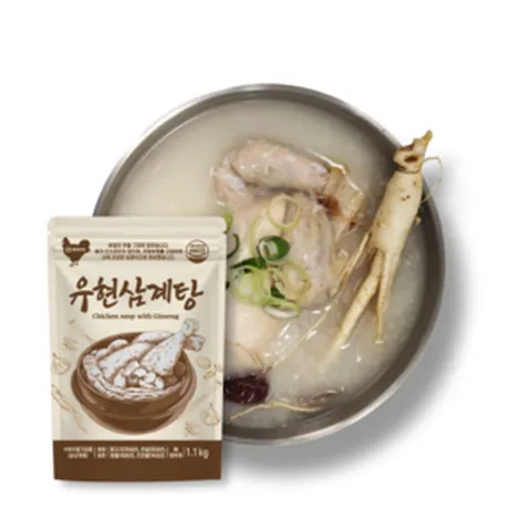 [냉장] 유현삼계탕 1.1kg 뼈으스러짐없음 웅추닭 대용량 초복/중복/말복, 6개