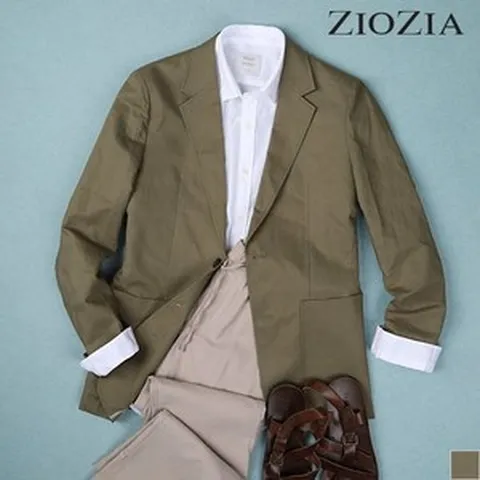 [지오지아 (패플)] [지오지아][지오지아] 카키 캐주얼 린넨 자켓 (ABB2KG1102_